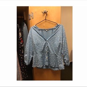 Madewell Peplum Florentine Top NWOT